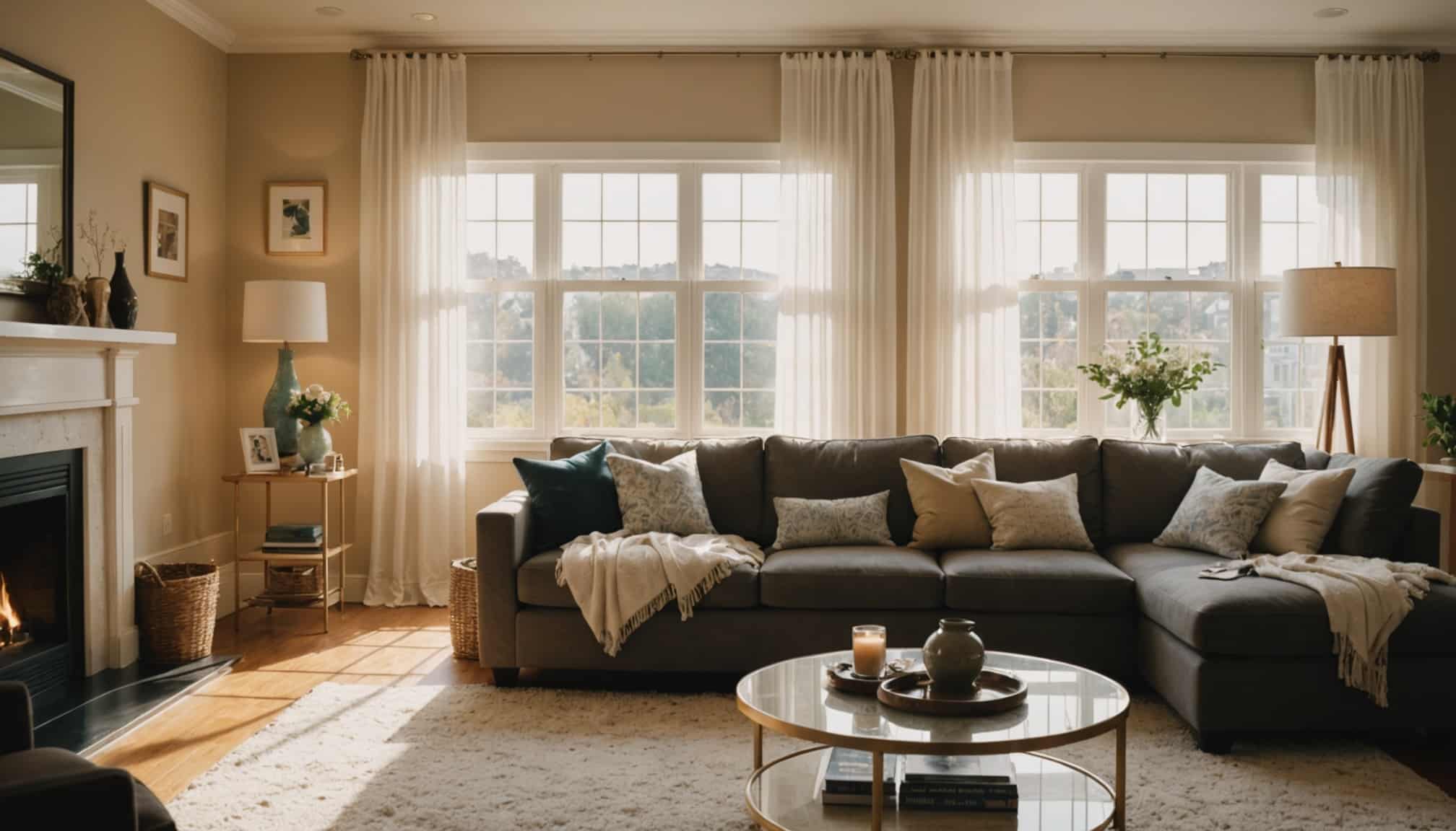 Aménagement d'une maison moderne et accueillante  
Espace de vie bien organisé et décoré avec goût