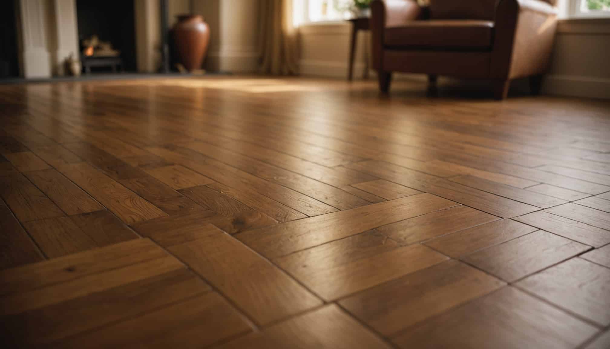 Pose de parquet dans un intérieur moderne à Blagnac  
Artisan au travail sur un beau parquet à Blagnac